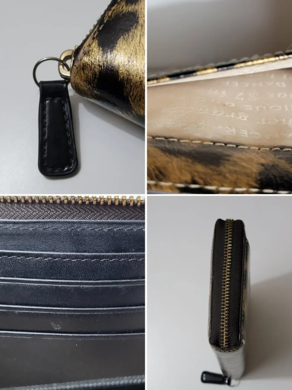 Kate Spade Neda Leopard Print Zip Around Continental Wallet Cheetah Animal Print
